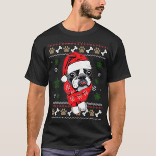 Camiseta Navidades feos Bulldog reno francés Navidad perro