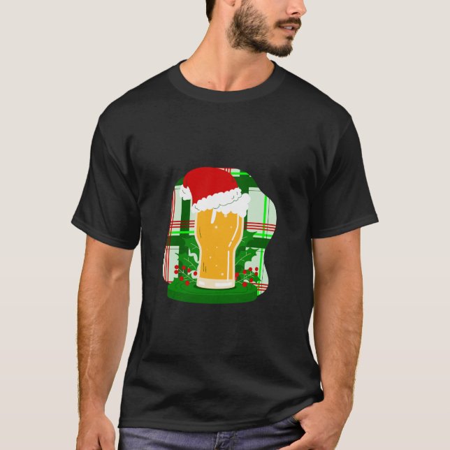 Camiseta Navidades feos Cerveza Santa Claus Holly Tocó Grac (Anverso)