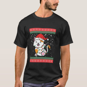 Camiseta Navidades feos Corgi Dog Santa Hat alumbran la cab