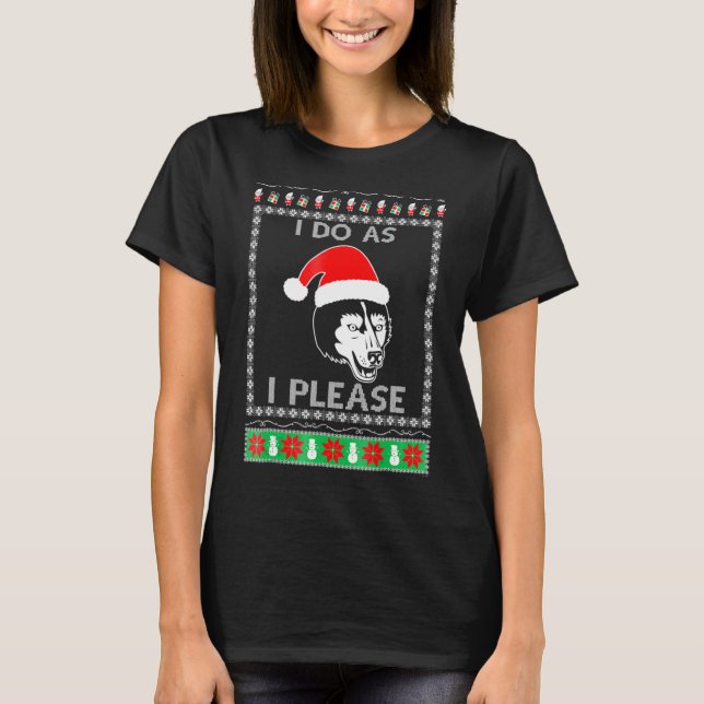 Camiseta Navidades feos de Alaskan Malamute (Anverso)
