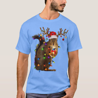 Camiseta Navidades feos de ardilla apagan las luces de navi