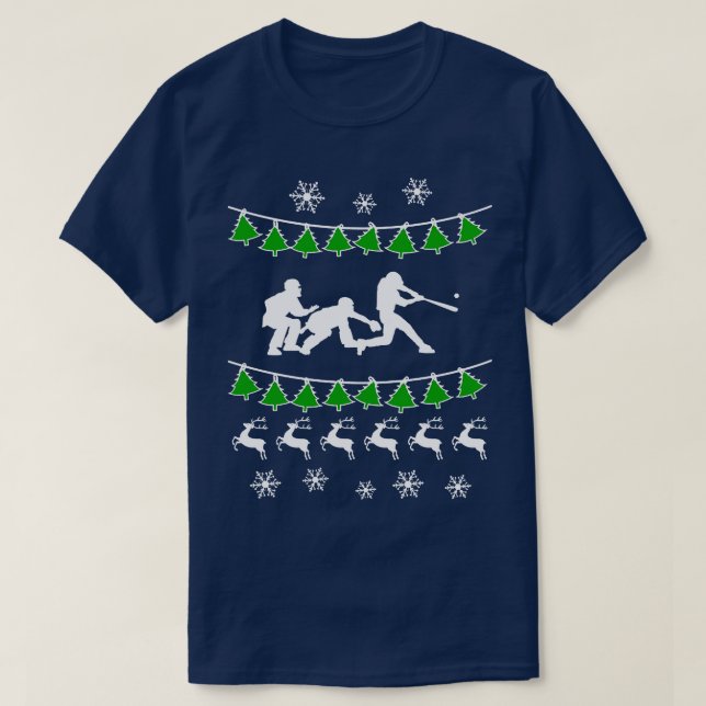 Camiseta Navidades feos de béisbol sudan feliz mar de vacac (Diseño del anverso)