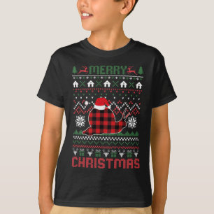 Camiseta Navidades feos de caracoles rojo plad ilumina suét