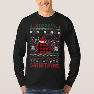 Camiseta Navidades feos de caracoles rojo plad ilumina suét