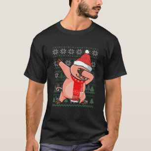 Camiseta Navidades feos de cerdo que abren parte divertida