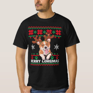Camiseta Navidades feos de Corgi Merry Corgmas