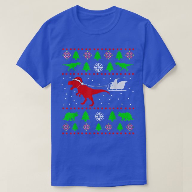 Camiseta Navidades feos de dinosaurio Sweaterapia para los  (Diseño del anverso)