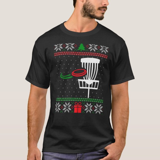 Camiseta Navidades feos de discos de golf que coinciden con (Anverso)