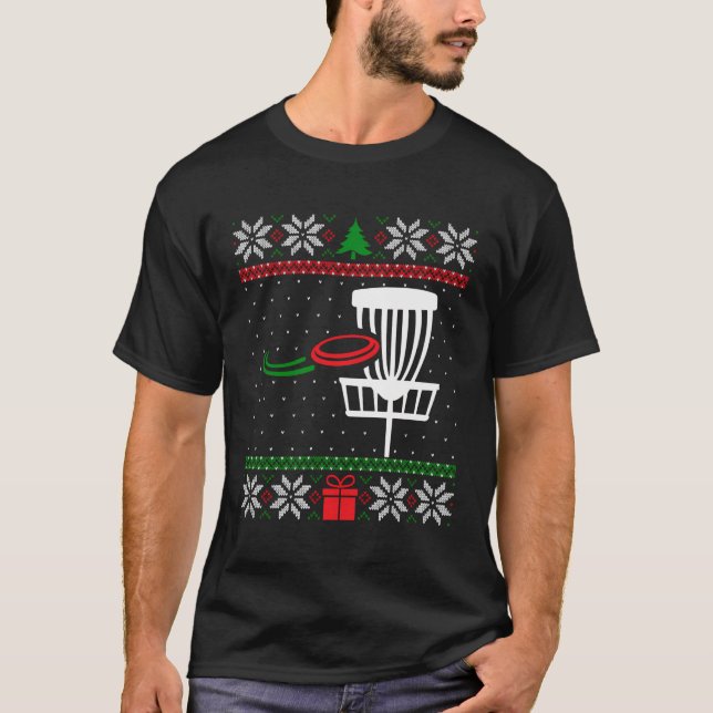 Camiseta Navidades feos de discos de golf que coinciden con (Anverso)
