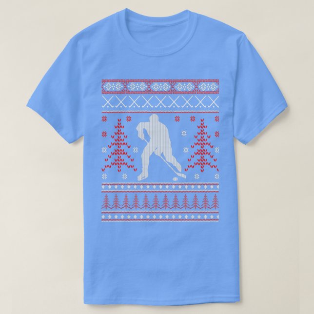 Camiseta Navidades feos de hockey sobre hielo susurran a Na (Diseño del anverso)