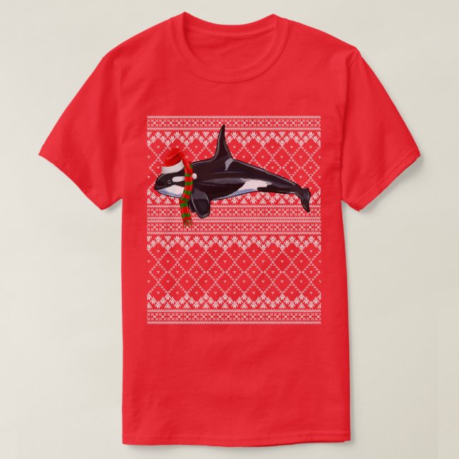 Camiseta Navidades feos de la caza de ballenas asesina de S (Diseño del anverso)
