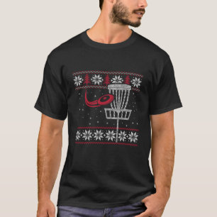 Camiseta Navidades feos de la cesta de golf de disco a jueg
