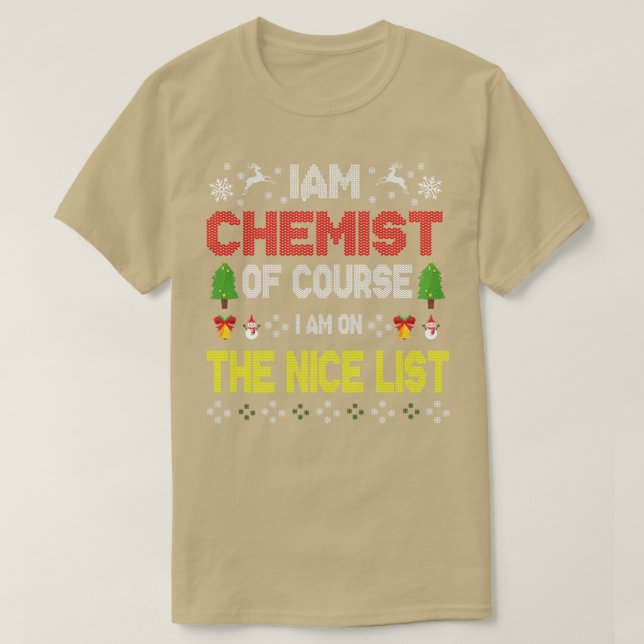 Camiseta Navidades feos de la ciencia de la química de IAM (Diseño del anverso)