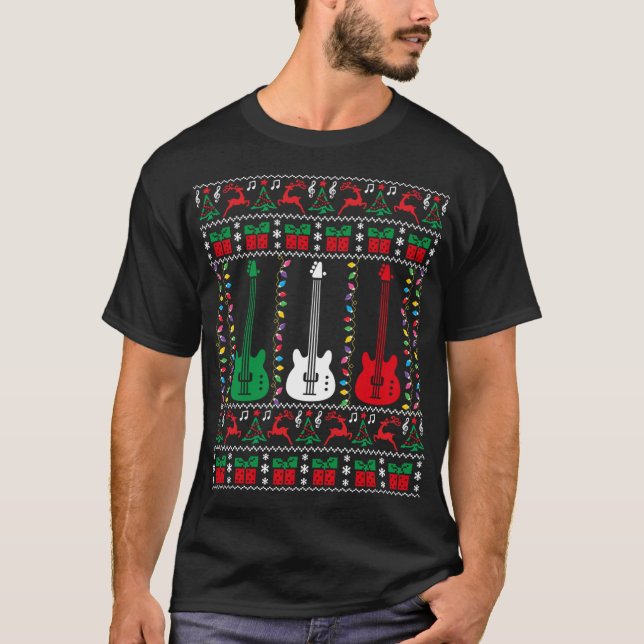 Camiseta Navidades feos de la guitarra del trasero X (Anverso)