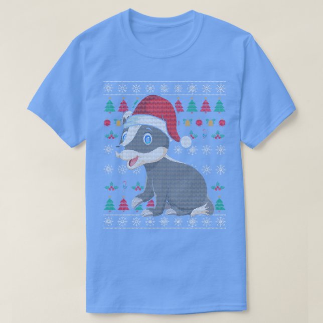 Camiseta Navidades feos de la insignia de miel animal (Diseño del anverso)