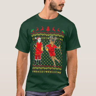 Camiseta Navidades feos de Lacrosse LaX Santa Reindeer