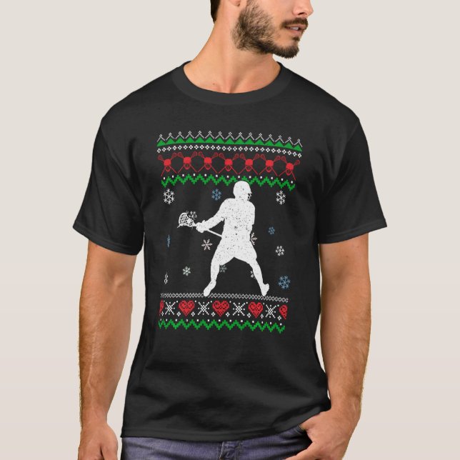 Camiseta Navidades feos de Lacrosse Pajama Amantes del Depo (Anverso)