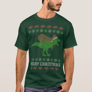 Camiseta navidades feos de los dinosaurios suéteres