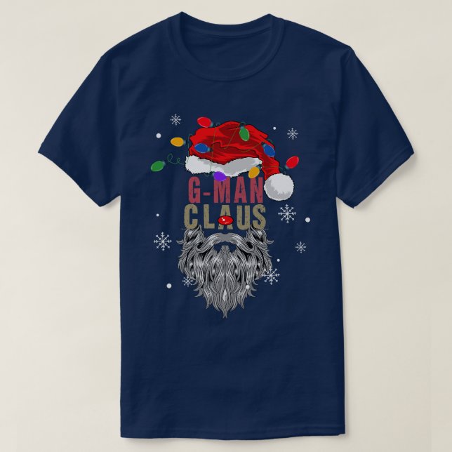 Camiseta Navidades feos de MensClaus con abuelo ligero (Diseño del anverso)