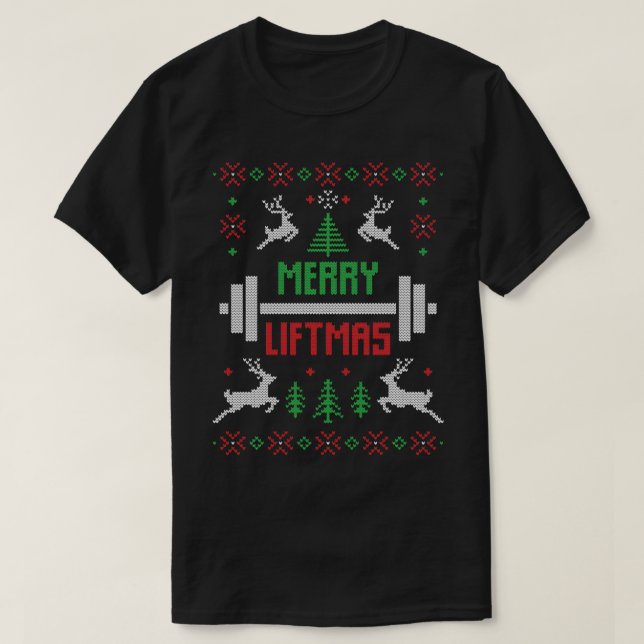 Camiseta Navidades feos de Merry Fitmas (Diseño del anverso)