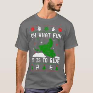 Camiseta Navidades feos de moto de nieve