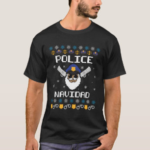 Camiseta Navidades feos de Navidad policial engordan policí