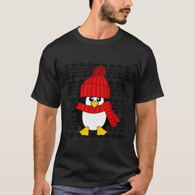 Camiseta Navidades feos de pingüino lindo endulzan Navidad (Anverso)