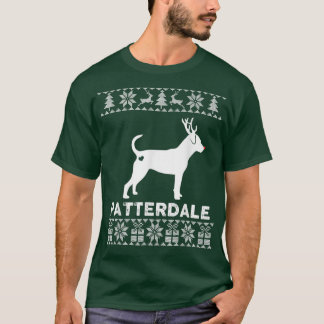 Camiseta Navidades feos de renos de Patterdale Dog Lover Xm