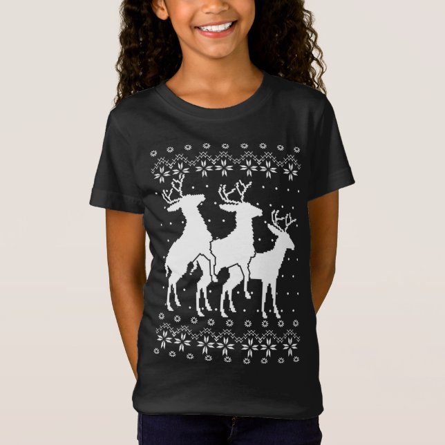 Camiseta Navidades feos de renos inapropiados (Anverso)
