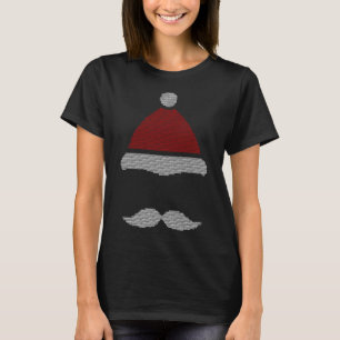 Camiseta Navidades feos de Santa Hat Mustache
