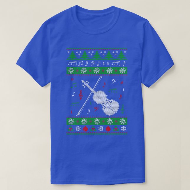 Camiseta Navidades feos de violín sudan feliz temporada de  (Diseño del anverso)