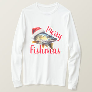 Camiseta Navidades feos de Walleye "Merry Fishmas"