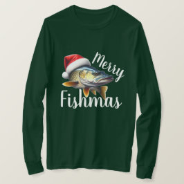 Camiseta Navidades feos de Walleye "Merry Fishmas"