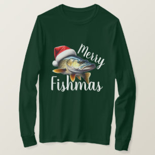 Camiseta Navidades feos de Walleye "Merry Fishmas"