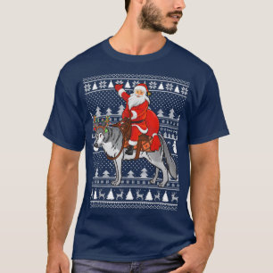 Camiseta Navidades feos de Wolf Lover Santa Ried Wolf 
