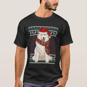 Camiseta Navidades feos de Xmas Samoyed Dog Santa Hat