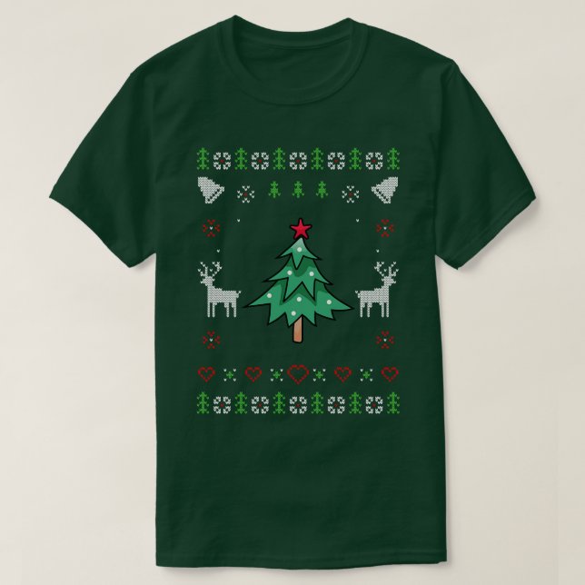 Camiseta Navidades feos del árbol de Navidad (Diseño del anverso)