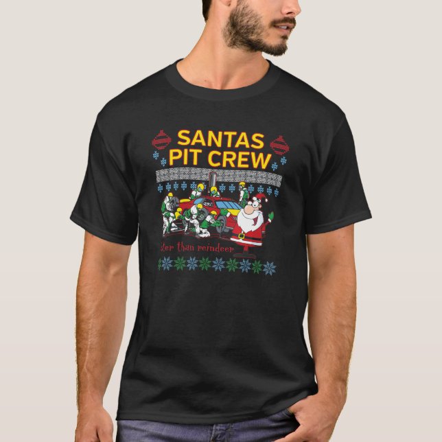Camiseta Navidades feos del coche de carreras de la Tripula (Anverso)