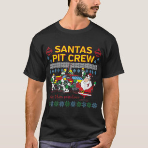 Camiseta Navidades feos del coche de carreras de la Tripula