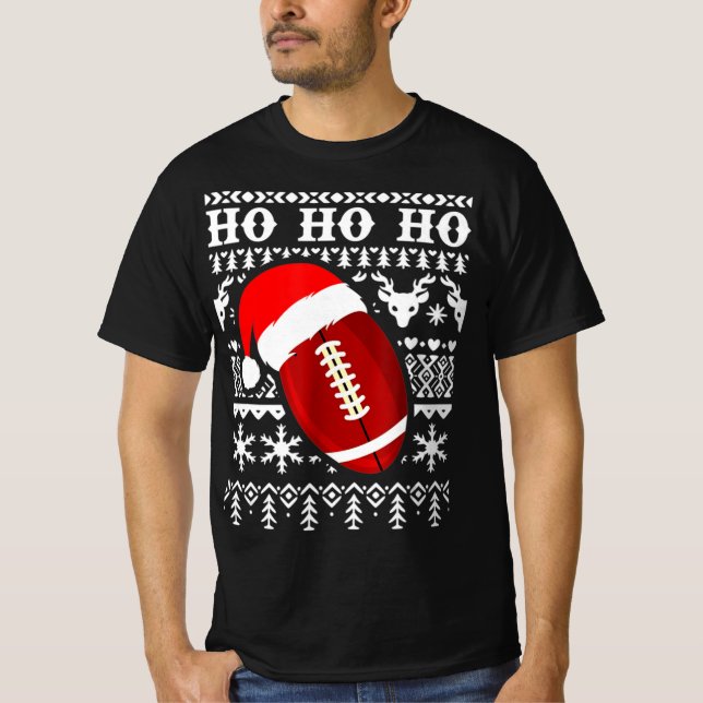 Camiseta Navidades feos del fútbol americano divertidos (Anverso)