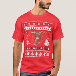 Camiseta Navidades feos del ganado Highland