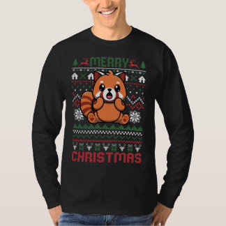 Camiseta Navidades feos del Panda Rojo Encenden a los suéte