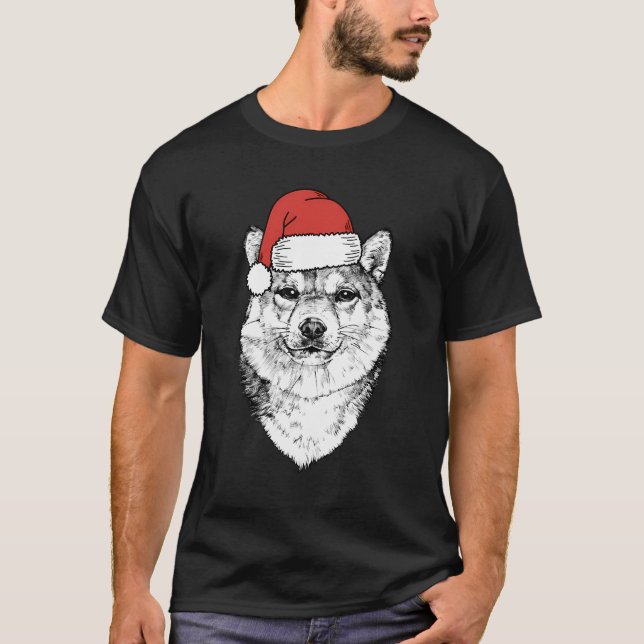 Camiseta Navidades feos del perro de Santa Shiba Inu (Anverso)