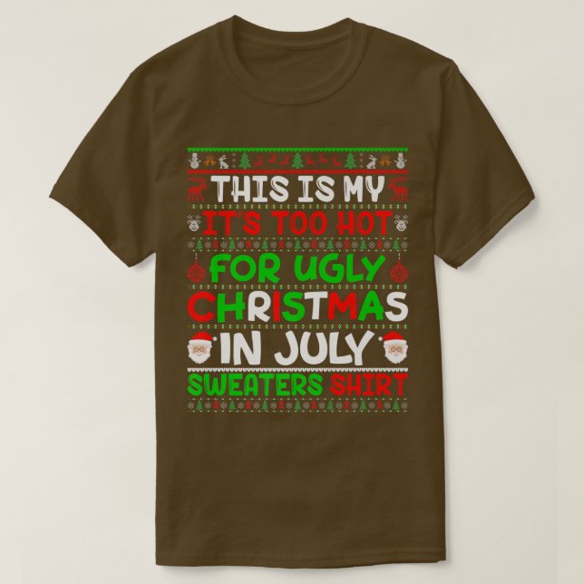 Camiseta Navidades feos en julio sudan hawaianos en la play (Diseño del anverso)