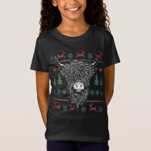 Camiseta Navidades feos en la vaca Highland