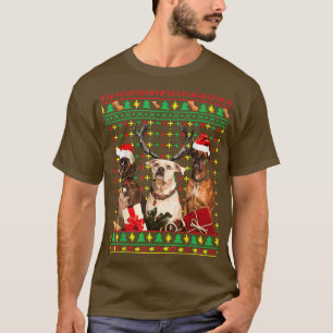 Camiseta Navidades feos endulzan a cómico perro negro