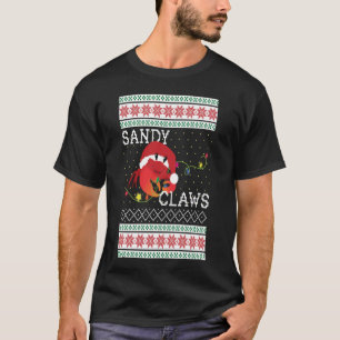 Camiseta Navidades feos endulzan a Sandy Crab Amantes de la