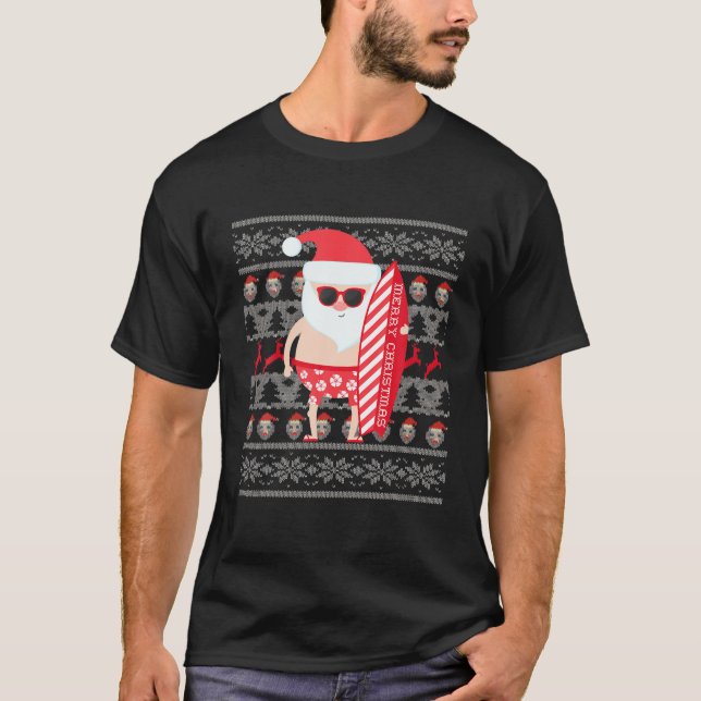 Camiseta Navidades feos endulzan espumoso tema de Santa Sur (Anverso)