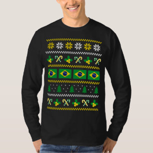Camiseta Navidades feos endulzan la bandera de Brasil, medi