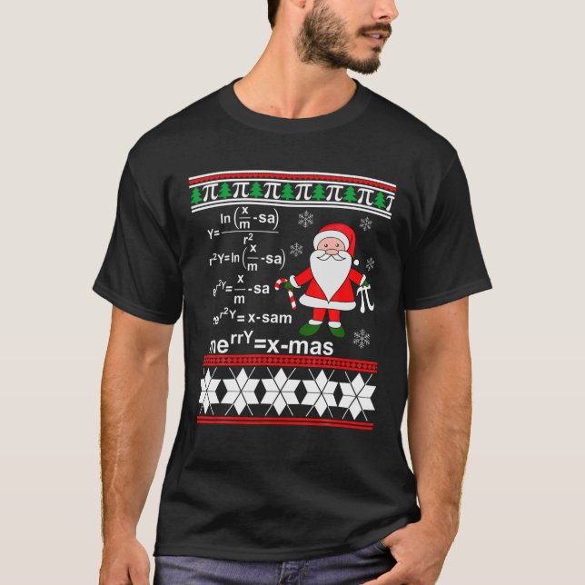 Camiseta Navidades feos Fórmula Nerd Navidades graciosos Sa (Anverso)